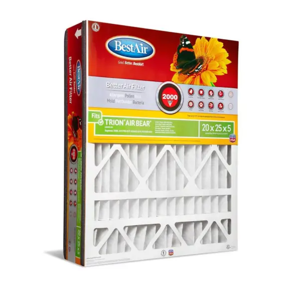 BestAir 3pk 20X25X5 Replacement Air Furnace Filter Merv 11