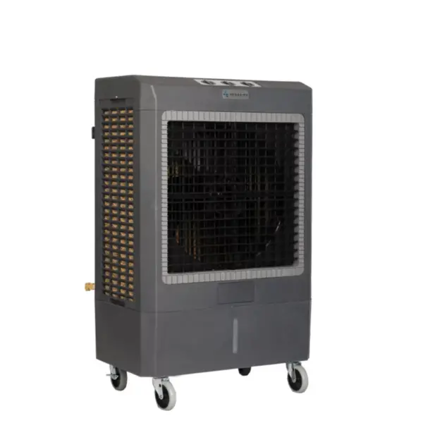 Hessaire MC61V 1,600 Square Foot Indoor/Outdoor Portable 5,300 CRM 3 Speed 14.8 Gallon Evaporative Cooler Humidifier with Continuous Auto Fill, Gray