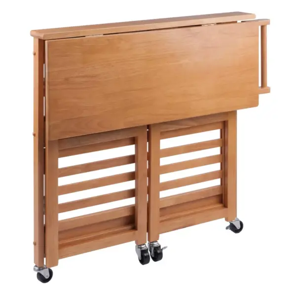 Foldable Cart Wood/Light Oak - Winsome