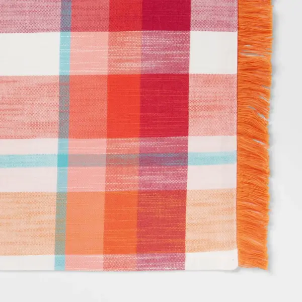 Cotton Plaid Placemat Orange - Opalhouse™