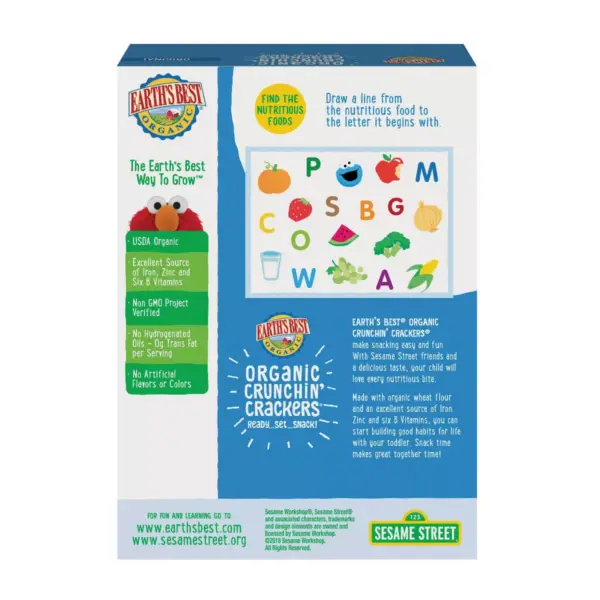 Earth's Best Organic Toddler Snacks Crunchin' Crackers - 5.3oz