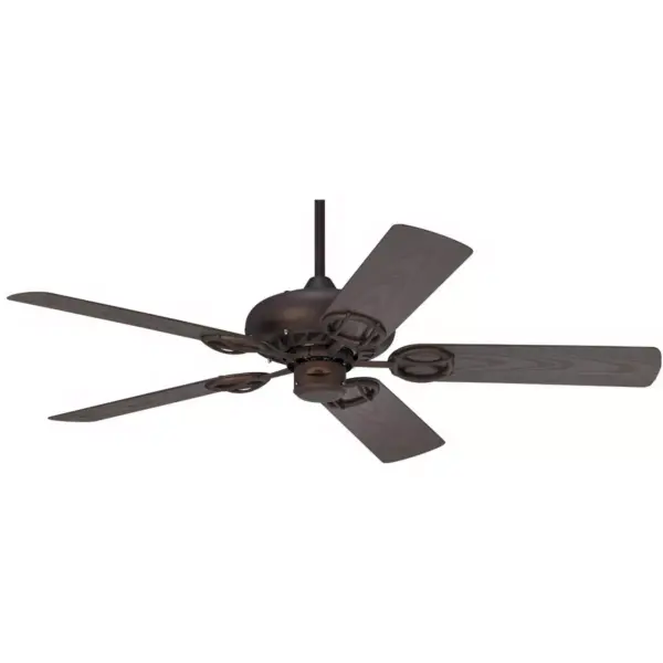 52" Casa Vieja Rustic Farmhouse Outdoor Ceiling Fan Oil Rubbed Bronze Wet Rated for Porch Patio