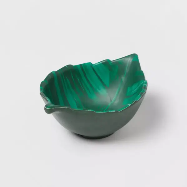 7.5oz Bamboo Melamine Leaf Mini Snack Bowl Green - Opalhouse™