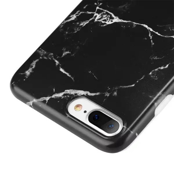 INSTEN TPU Marble Case compatible with Apple iPhone 7 Plus, Black