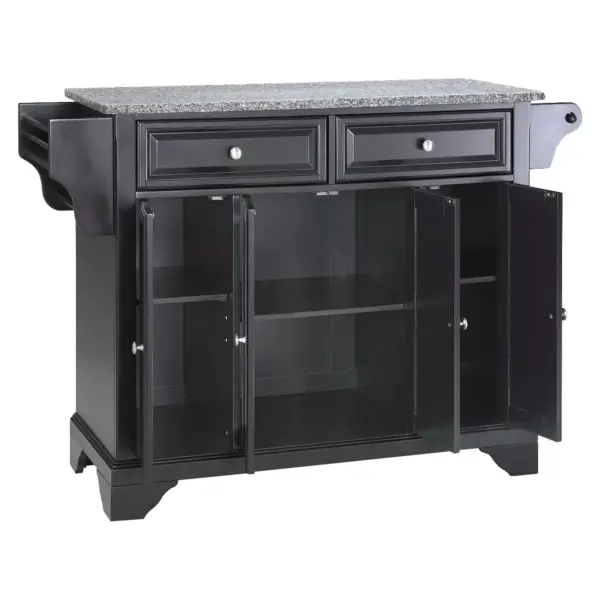 LaFayette Solid Granite Top Kitchen Island - Black - Crosley