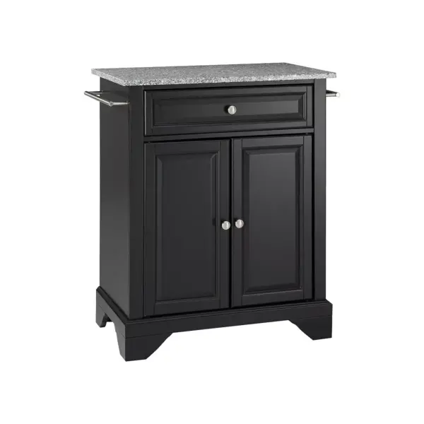 LaFayette Solid Granite Top Portable Kitchen Island - Black - Crosley