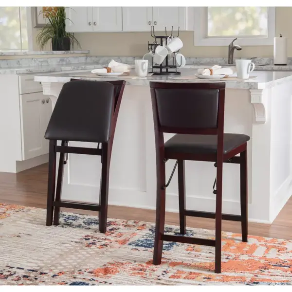 25" Torrin Folding Counter Height Barstool Espresso - Linon