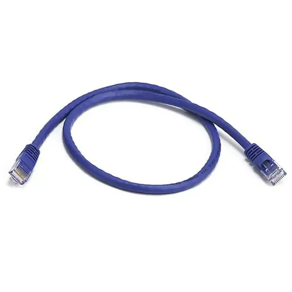 Monoprice Cat5e Ethernet Patch Cable - Network Internet Cord - RJ45, Stranded, 350Mhz, UTP, Pure Bare Copper Wire, 24AWG, 2ft, Purple