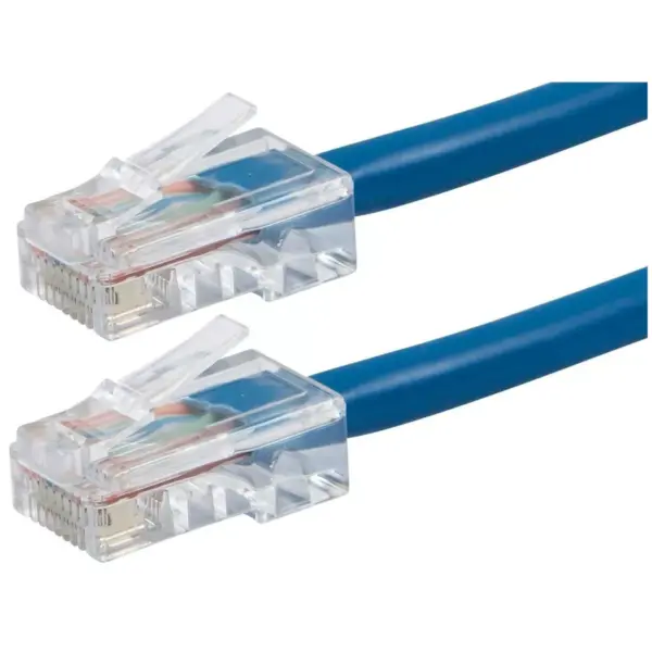 Monoprice Cat5e Ethernet Patch Cable - 10 Feet - Blue | Network Internet Cord - RJ45, Stranded, 350Mhz, UTP, Pure Bare Copper Wire, 24AWG - Zeroboot