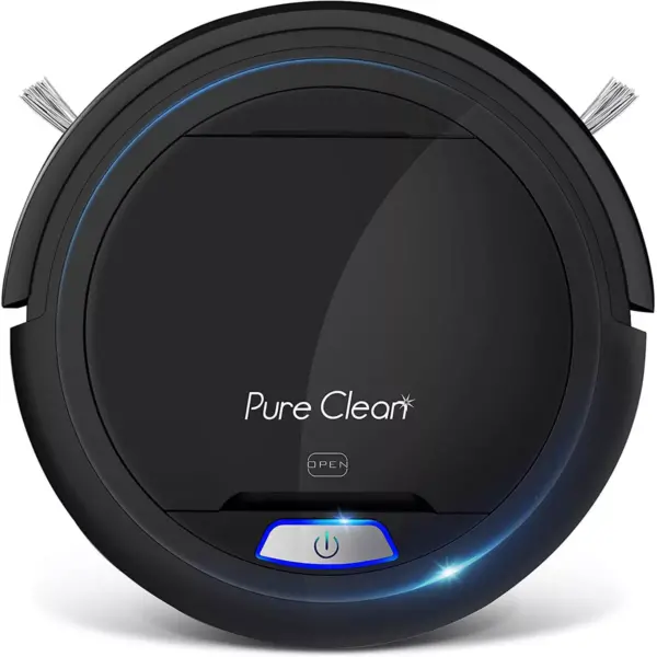 Pyle PUCRC26B PureClean Smart Automatic Robot Vacuum Compact Powerful Home Cleaning System for All Indoor Floor Surfaces, Black