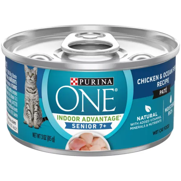 Purina ONE Indoor Advantage Senior 7+ Chicken and Ocean Fish Wet Cat Food - 3oz