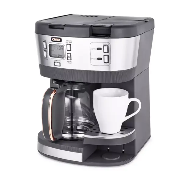 CRUX Trio  12-Cup Coffee Maker - Gray