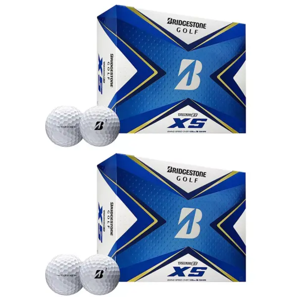 Bridgestone 2020 Tour B XS Reactive Urethane Distance White Golf Balls (2 Dozen)