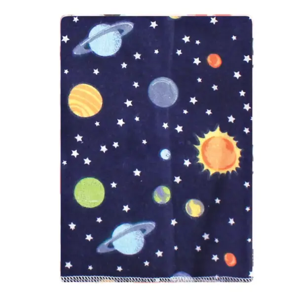 Hudson Baby Infant Boy Cotton Flannel Burp Cloths Bundle, Solar System, One Size