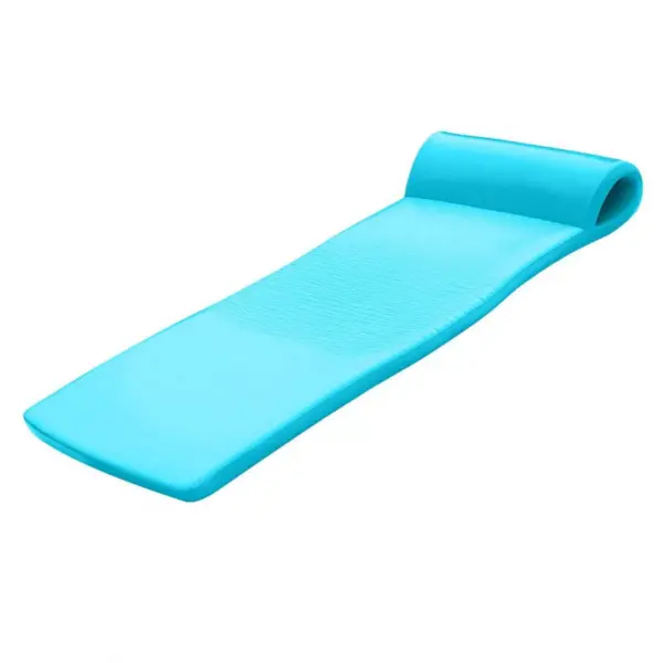 TRC Recreation PVC Pool Storage Drying Rack w/ 70 Inch Foam Raft Lounger Teal