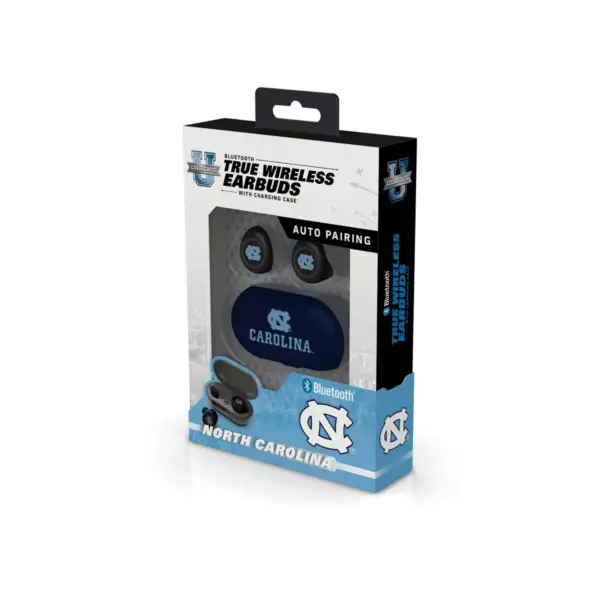 NCAA North Carolina Tar Heels True Wireless Bluetooth Earbuds