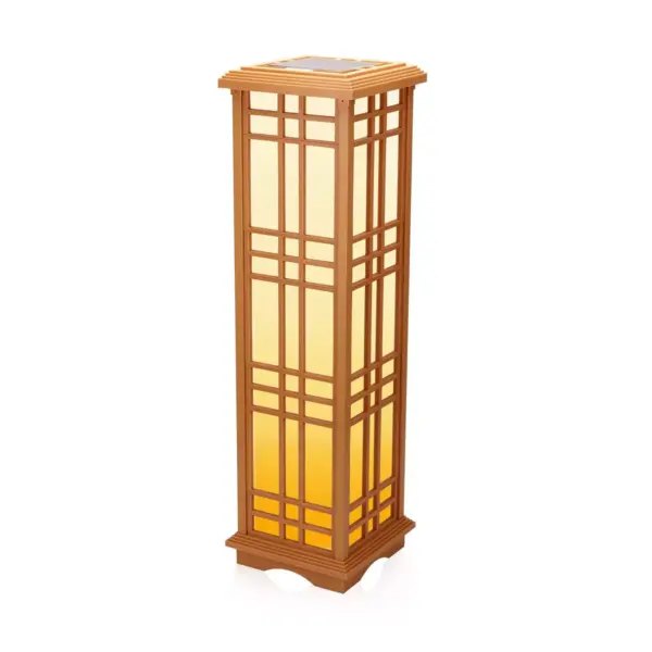 3pk Solar LED Zen Outdoor Lantern Bundle with Amber/White Light - Techko Maid