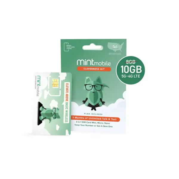 Mint Mobile 3 Month $20/mo. (10GB) SIM Kit