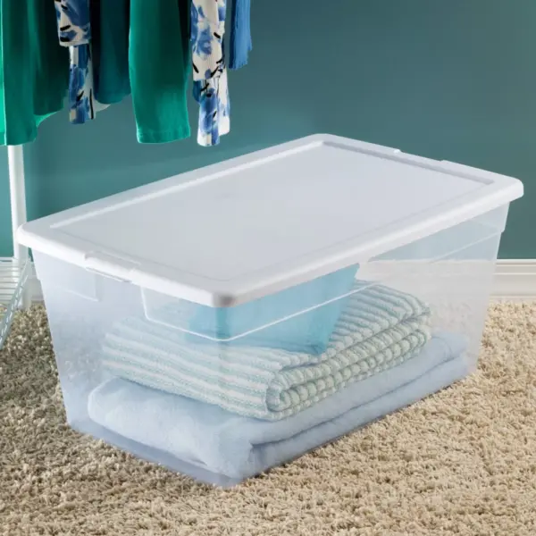 Sterilite 90qt Storage Bin Clear with White Lid