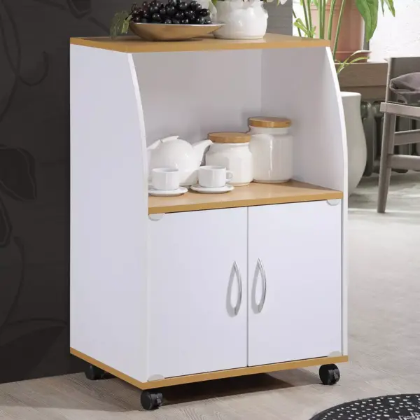 Mini Kitchen Cart White - Hodedah