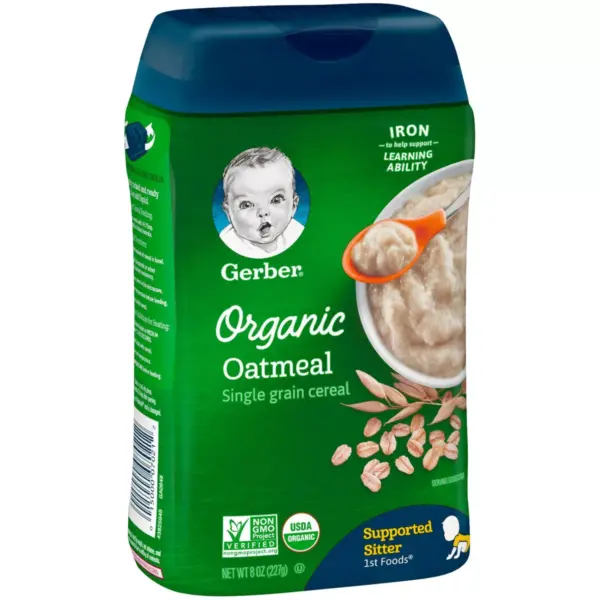 Gerber Organic Single Grain Oatmeal Baby Cereal - 8oz