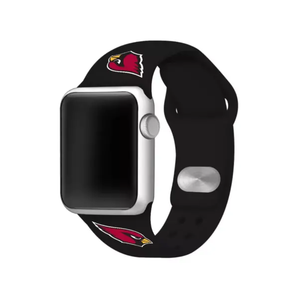 NFL Arizona Cardinals Apple Watch Compatible Silicone Band 42mm - Black