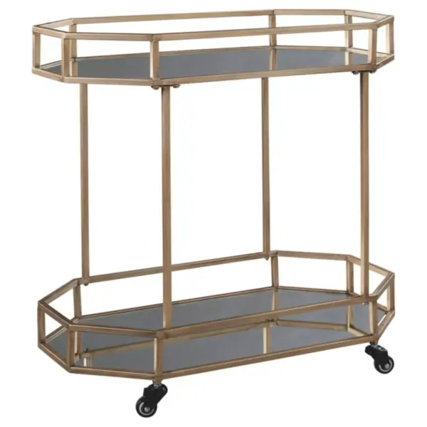 Daymont Bar Cart Gold Finish - Signature Design by Ashley