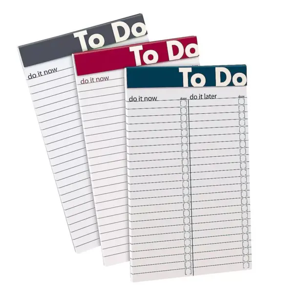 Ampad To Do Notepad 5" x 8" Wide Ruled Assorted Colors 368796