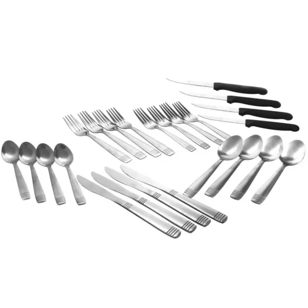 Gibson Home 24pc Stainless Steel Palmore Plus Silverware Set