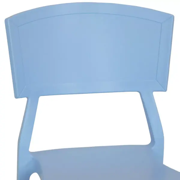 Sunnydaze Plastic All-Weather Commercial-Grade Elmott Indoor/Outdoor Patio Dining Arm Chair, Light Blue, 4pk