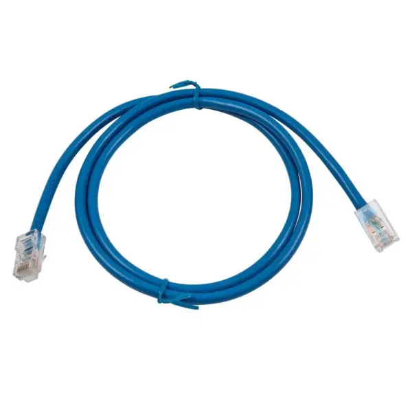 Monoprice Cat5e Ethernet Patch Cable - 2 Feet - Blue | Network Internet Cord - RJ45, Stranded, 350Mhz, UTP, Pure Bare Copper Wire, 24AWG - Zeroboot