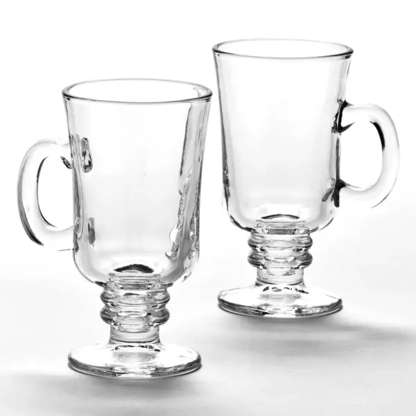 Lakeside Set of 2 Glass Hot Cider Mugs for the Holidays and Special Occasions