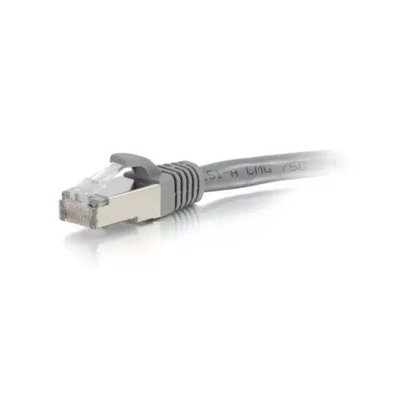 C2G-25ft Cat6 Snagless Shielded (STP) Network Patch Cable - Gray - Category 6 for Network Device - RJ-45 Male - RJ-45 Male - Shielded - 25ft - Gray