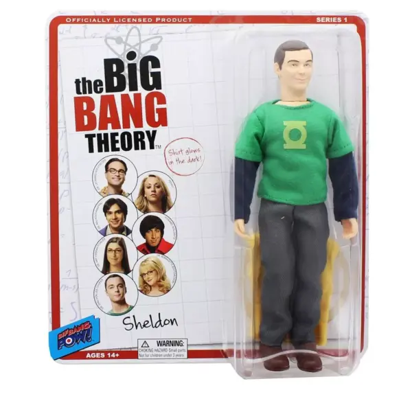 Bif Bang Pow Big Bang Theory Sheldon (Green Lantern/ Hawkman) Retro Clothed 8" Action Figure