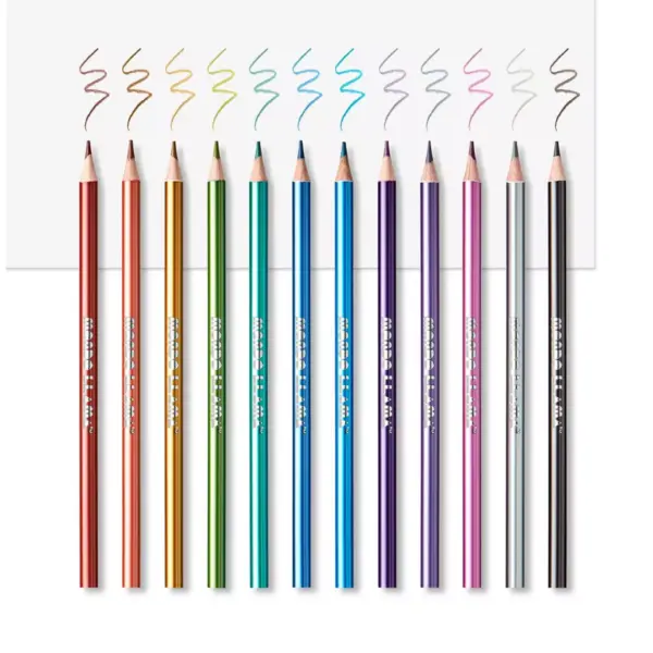 12ct Colored Pencils Metallic - Mondo Llama™