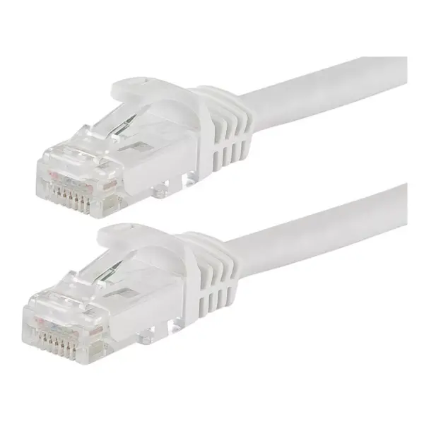 Monoprice Cat6 Ethernet Patch Cable - 100 Feet - White | Network Internet Cord - RJ45, Stranded, 550Mhz, UTP, Pure Bare Copper Wire, 24AWG - Flexboot