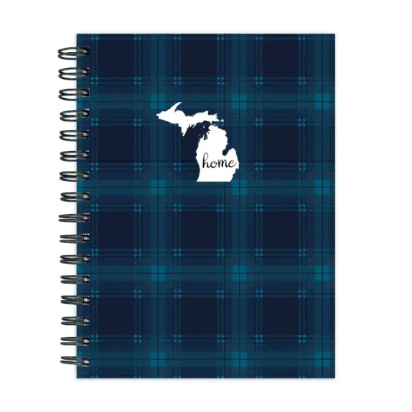 Plaid Journal  7.25" x 9.25" Multicolored - Michigan