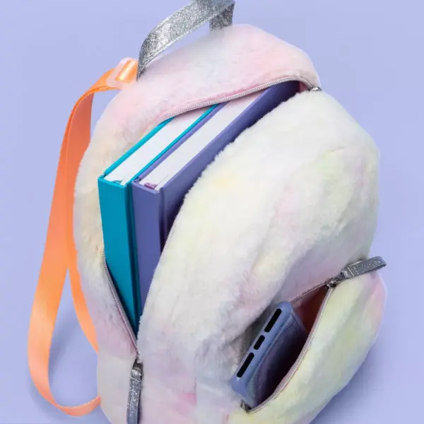 Girls' Tie-Dye Faux Fur Backpack - More Than Magic™