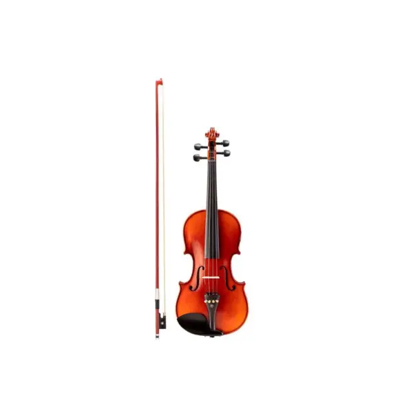 Monoprice 4/4 Flamed Maple Violin with Music Stand, Violin Stand, Case, Bow, and Rosin - Stage Right Sonata