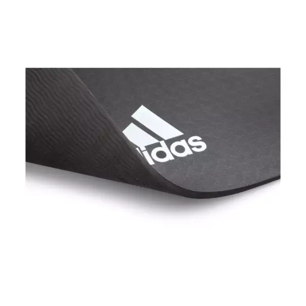 Adidas ADYG-10100BK Universal Exercise Roll Up Slip Resistant Fitness Pilates and Yoga Mat, 8mm Thick, Black