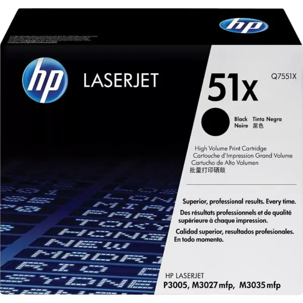 HP Inc. HP 51X (Q7551X) High Yield Black Original LaserJet Toner Cartridge