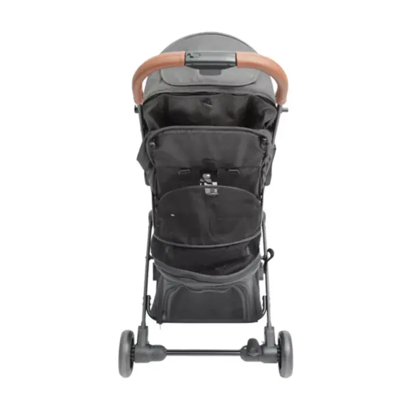 Keenz Air Plus Lightweight Compact 2 in 1 Pet and Baby Stroller Travel System with 55 Pound Capacity, Reclining Seat, Canopy, and Storage Basket, Gray