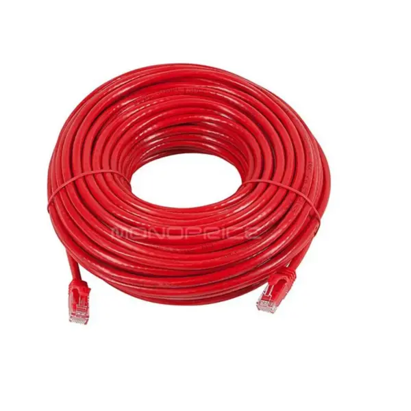 Monoprice Cat6 Ethernet Patch Cable - 100 Feet - Red | Network Internet Cord - RJ45, Stranded, 550Mhz, UTP, Pure Bare Copper Wire, 24AWG - Flexboot