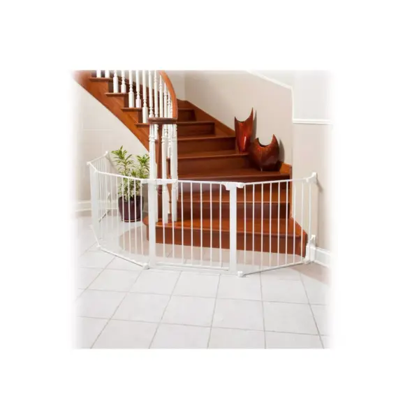 KidCo Auto Close Configure Baby Gate with 9" Extension (Total Width up to 89") - White