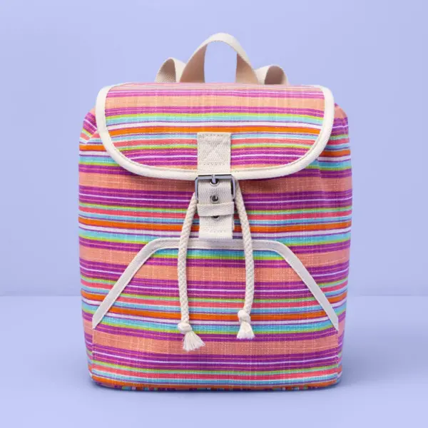 Kids' Striped Drawstring Backpack - More Than Magic™