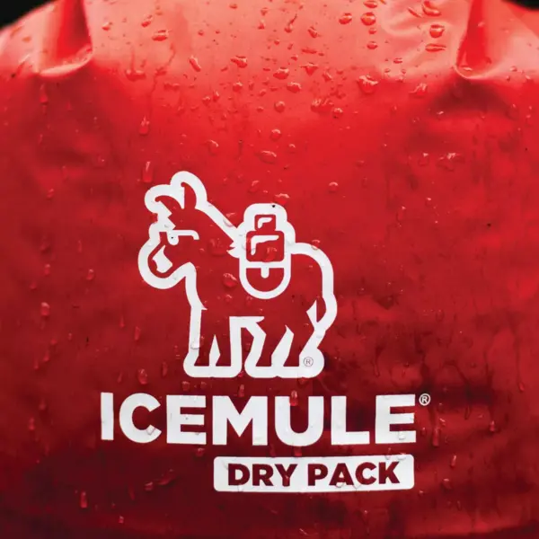 IceMule 1300 Pro Dry Pack 10 Liter Outdoor Water Resistant Travel Sized Nylon Camping Food Storage Pouch and Dry Bag, Red