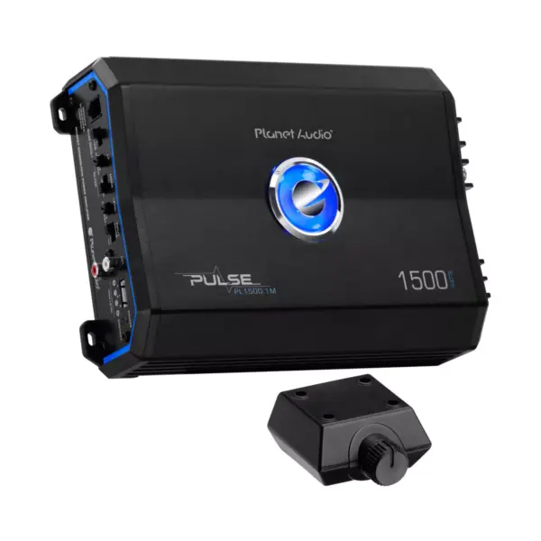 Planet Audio Pulse 1500W Monoblock Class AB MOSFET Amplifier and Remote Bundle with BOSS Audio Systems 8 Gauge Car Amplifier Installation Wiring Kit