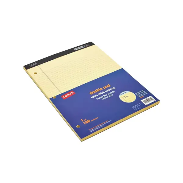 Staples Notepads 8.5" x 11.75" Wide Yellow 100 Sh./Pad 6 Pads/PK 478871