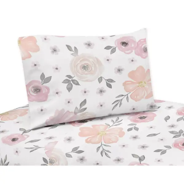 Twin Watercolor Floral Sheet Set - Sweet Jojo Designs