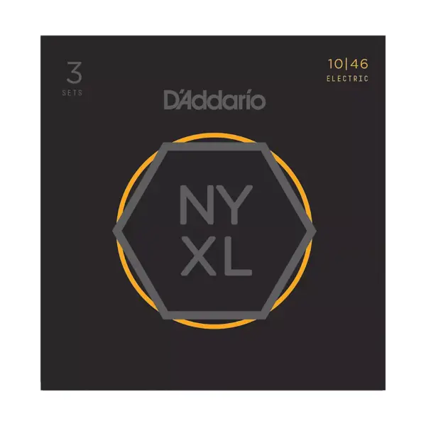 D'Addario NYXL1046 Light 3-Pack Electric Guitar Strings